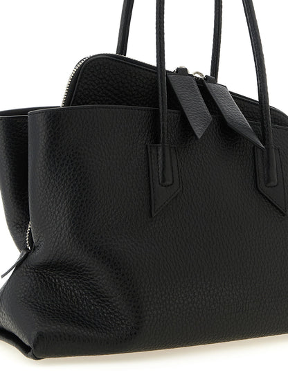 The Attico La Passeggiata Medium Shoulder Bag Black