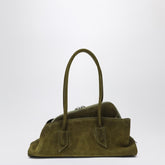 The Attico La Passeggiata Small Khaki Green Suede Bag green