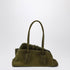 The Attico La Passeggiata Small Shoulder Bag in Beige Suede