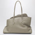 The Attico La Passeggiata Medium Grained-Leather Shoulder Bag Sand Beige