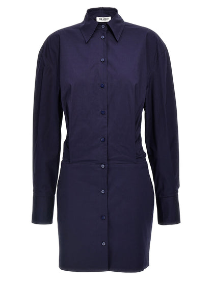 The Attico Mini Chemisier Dress Blue