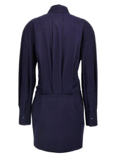 The Attico Mini Chemisier Dress Blue