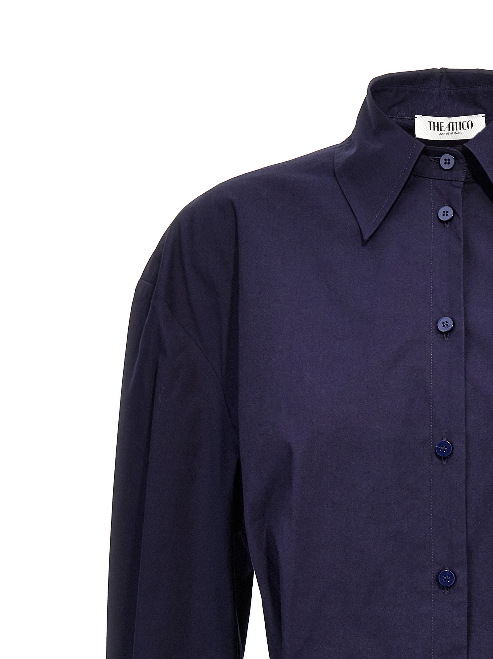 The Attico Mini Chemisier Dress Blue