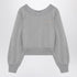 The Attico Gray Mélange and Beige Cut-Out Sweatshirt Grey
