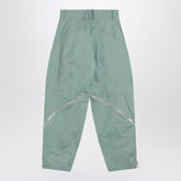 The Attico Sage Green Cotton Blend Trousers with Zipped Details Green