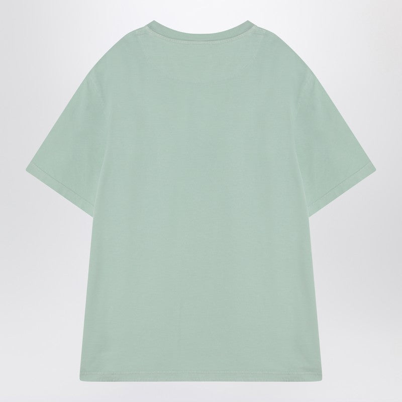 The Attico Mint Green Asymmetrical Oversized Cotton T-Shirt Green