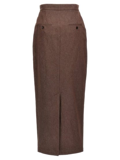 Max Mara Pianosa Skirt Brown