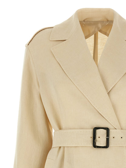 Max Mara Studio Vieste Trench Coat Beige