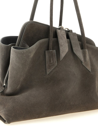 The Attico La Passeggiata Medium Shoulder Bag Gray