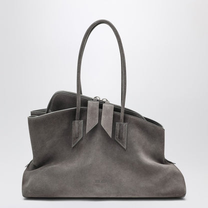 The Attico La Passeggiata Medium Brushed Suede Bag Grey