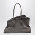 The Attico La Passeggiata Medium Brushed Suede Bag Grey