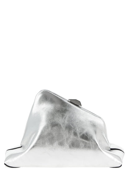 The Attico Day Off Small Clutch Silver