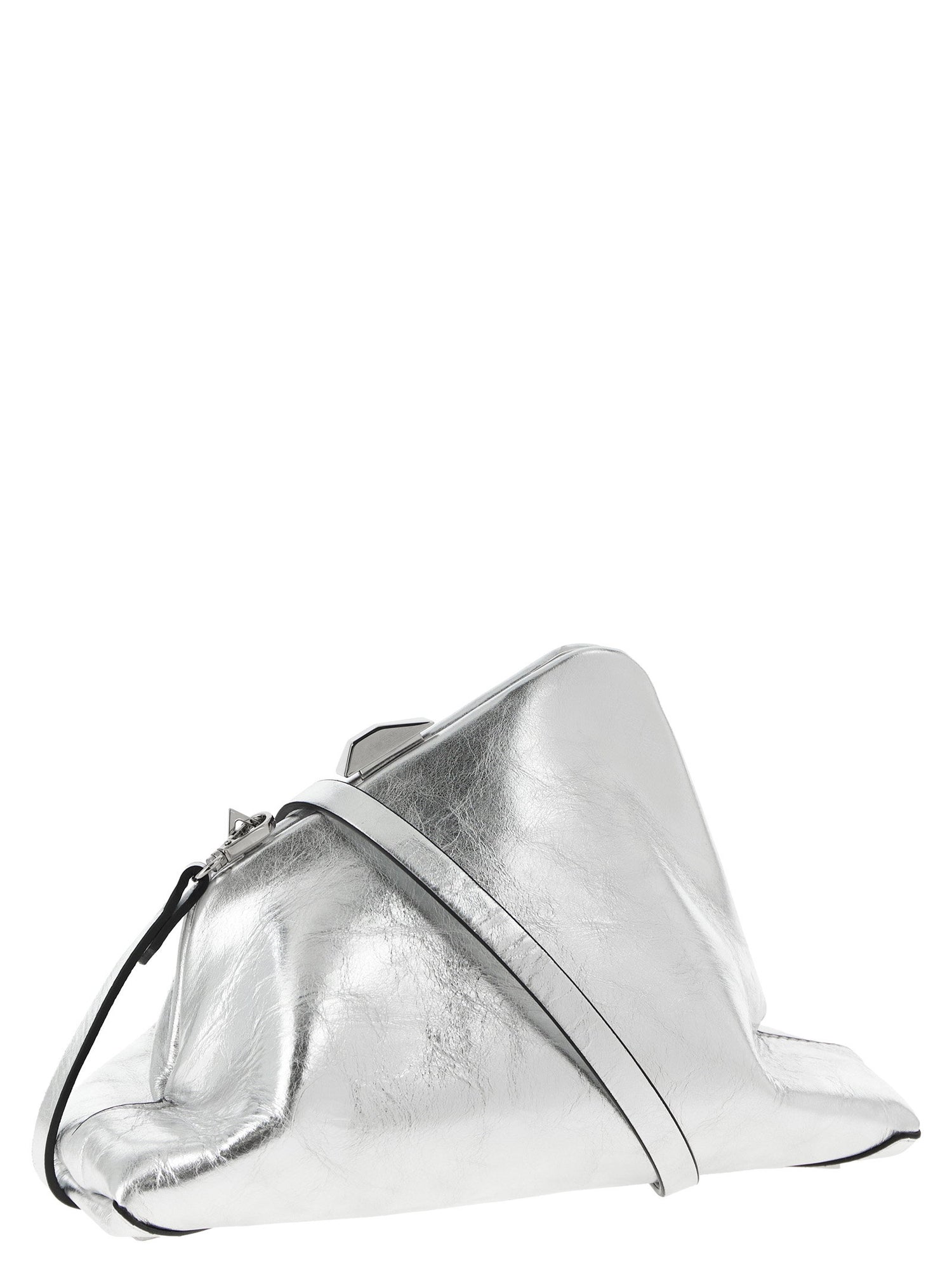 The Attico Day Off Small Clutch Silver
