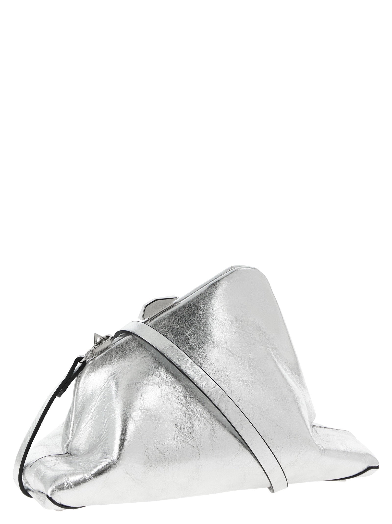 The Attico Day Off Small Clutch Silver