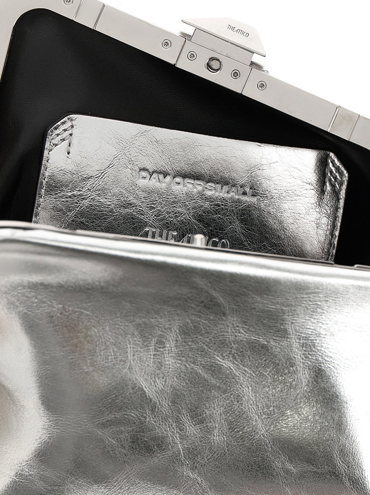 The Attico Day Off Small Clutch Silver