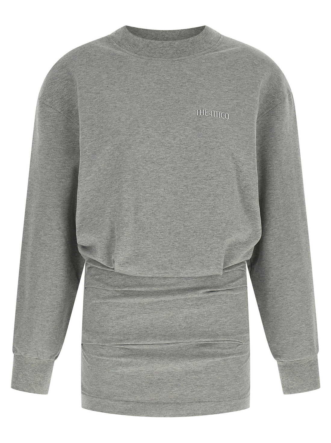 The Attico Draped Mini Dress Gray