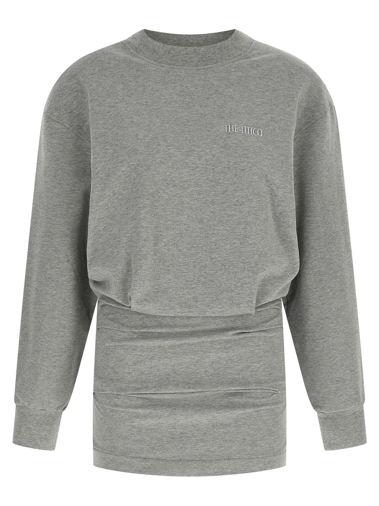 The Attico Draped Mini Dress Gray