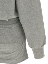 The Attico Draped Mini Dress Gray