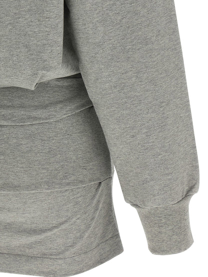 The Attico Draped Mini Dress Gray
