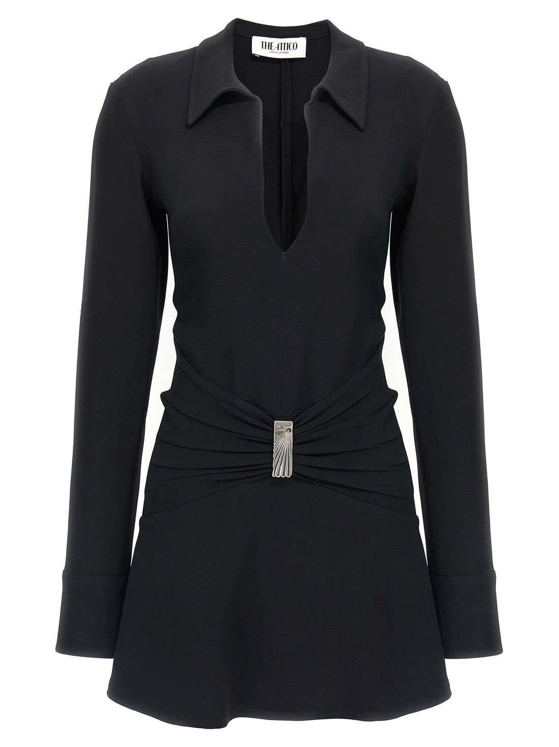 The Attico Mini Polo Dress Black