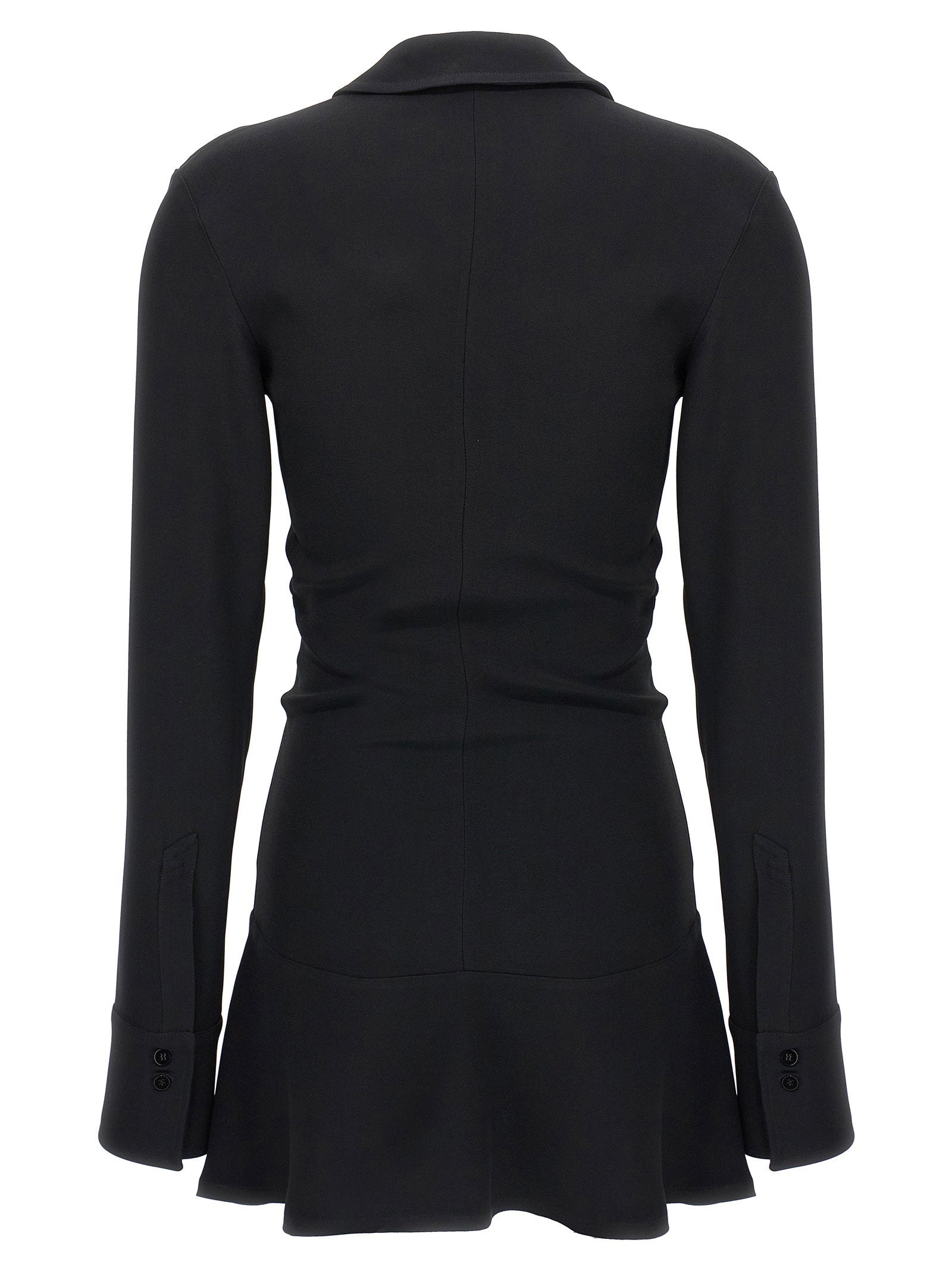 The Attico Mini Polo Dress Black