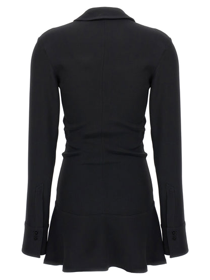 The Attico Mini Polo Dress Black