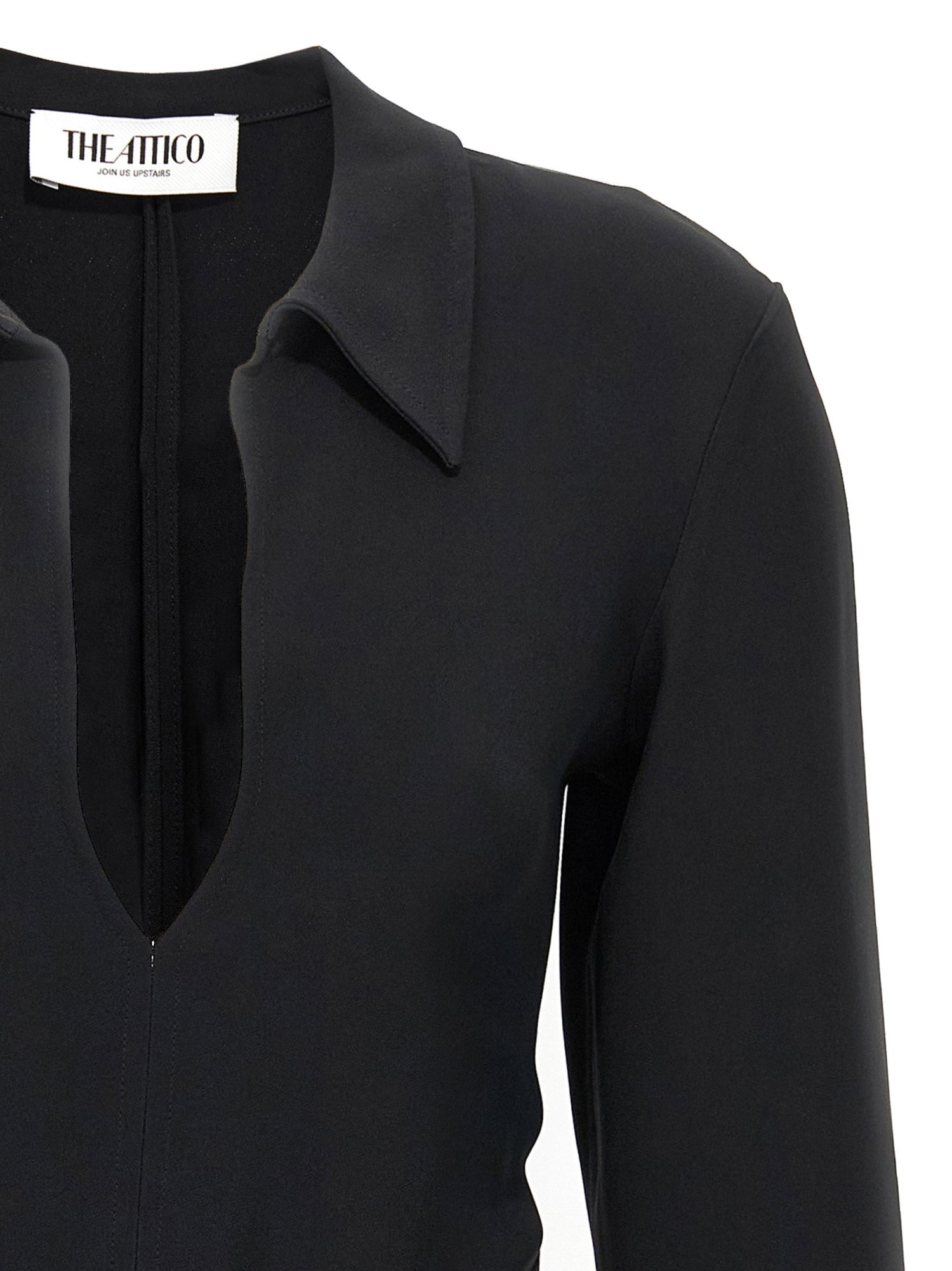 The Attico Mini Polo Dress Black