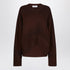 The Attico Brown Wool and Cashmere Asymmetric Sweater Brown