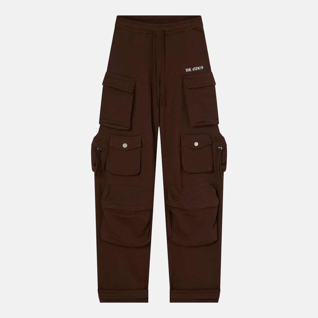 The Attico Wide-Leg Fern Cargo Pants Brown