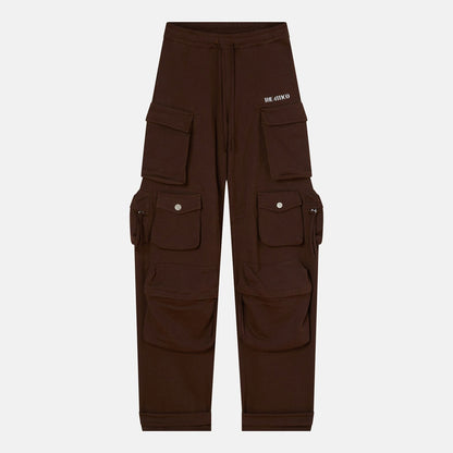 The Attico Wide-Leg Fern Cargo Pants Brown