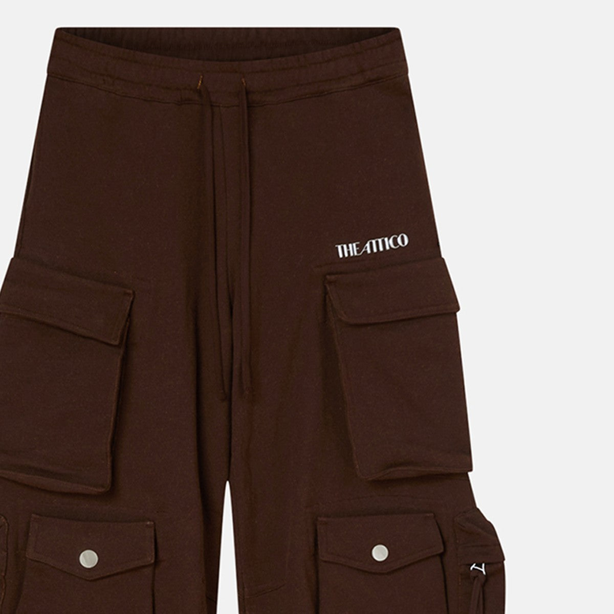 The Attico Wide-Leg Fern Cargo Pants Brown