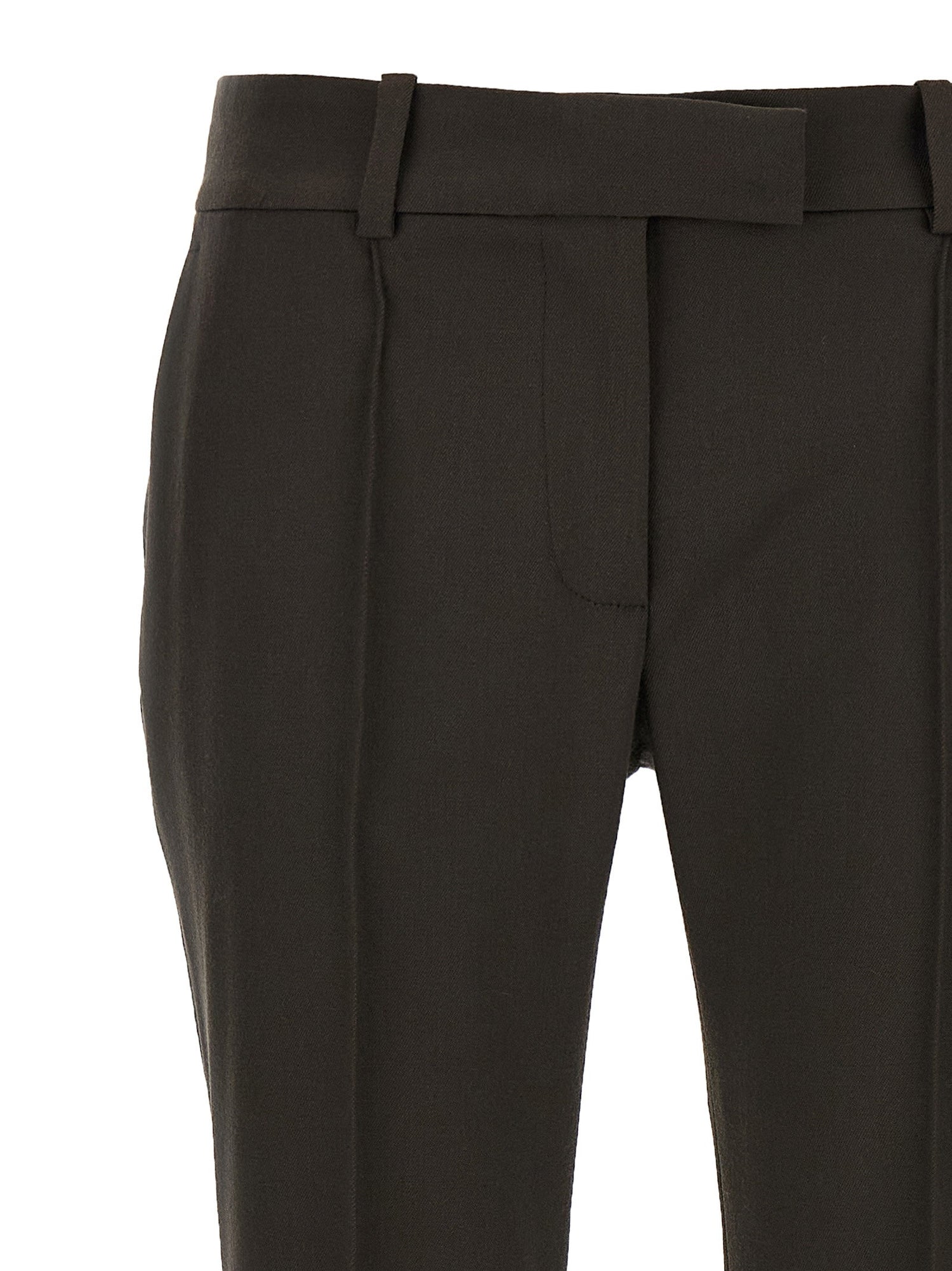 The Attico Flared Pants Brown