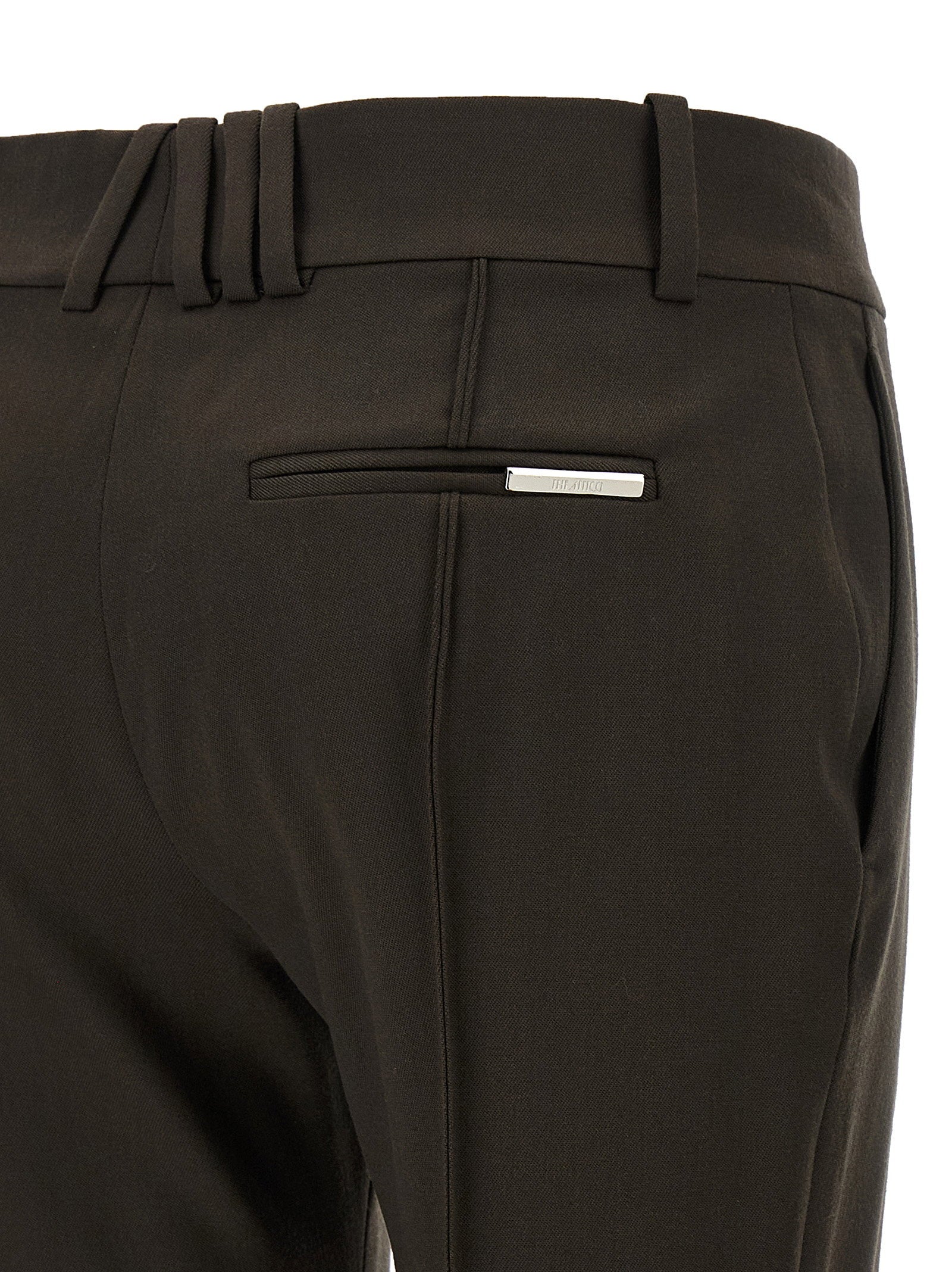The Attico Flared Pants Brown