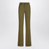 The Attico Military Green Wool Gabardine Tailored Trousers Green