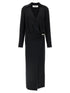 The Attico Wrap Dress Black