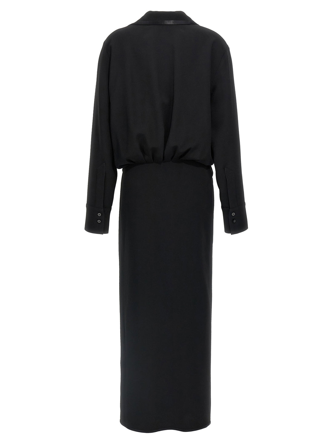 The Attico Wrap Dress Black