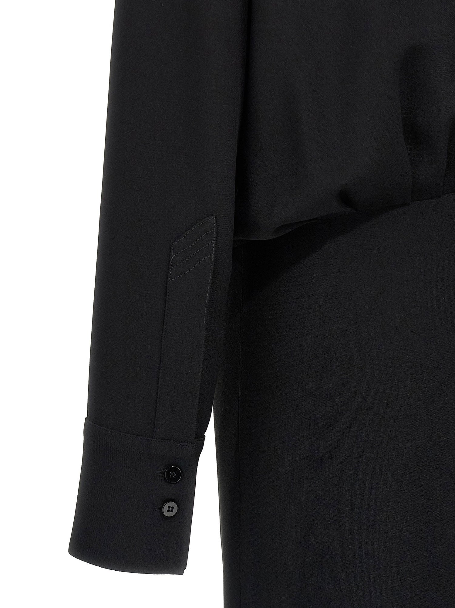 The Attico Wrap Dress Black