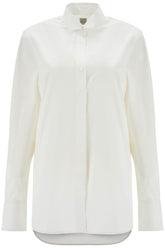 Toteme white asymmetrical organic cotton tuxedo shirt