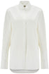 Toteme white asymmetrical organic cotton tuxedo shirt