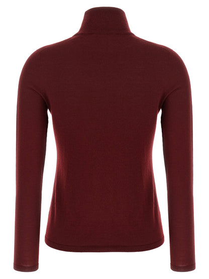 Max Mara Meana Turtleneck Sweater Bordeaux