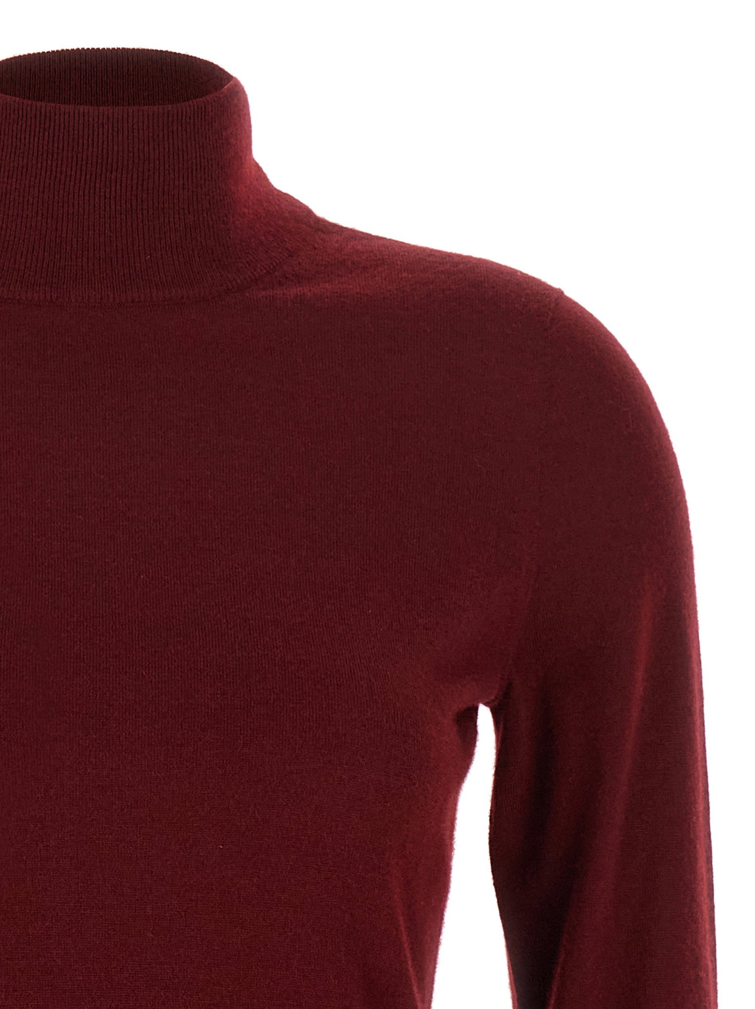 Max Mara Meana Turtleneck Sweater Bordeaux