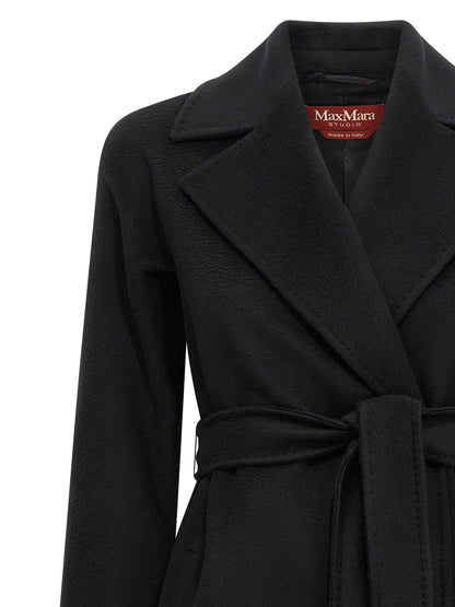 Max Mara Studio Dravenna Coat Black