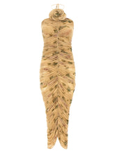 Magda Butrym Dress37 Dress With 3d Floral Detail Beige