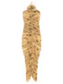 Magda Butrym Dress37 Dress With 3d Floral Detail Beige