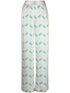 Casablanca High-Waisted Silk Satin Ping Pong Print Trousers Multicolor