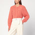 ISABEL MARANT Étoile Rust Pink Openwork Mohair-Blend Cardigan Brown