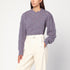 ISABEL MARANT Étoile Blue-Violet Openwork Alpaca-Blend Sweater Blue