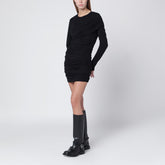 ISABEL MARANT Étoile Denise Draped Jersey Mini Dress Black
