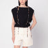 Isabel Marant Zohra Boat-Neck Gathered Cotton Top Black black