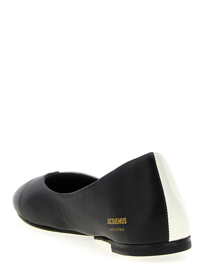 Jacquemus Les Ballerines Ovalo Ballet Flats White/black